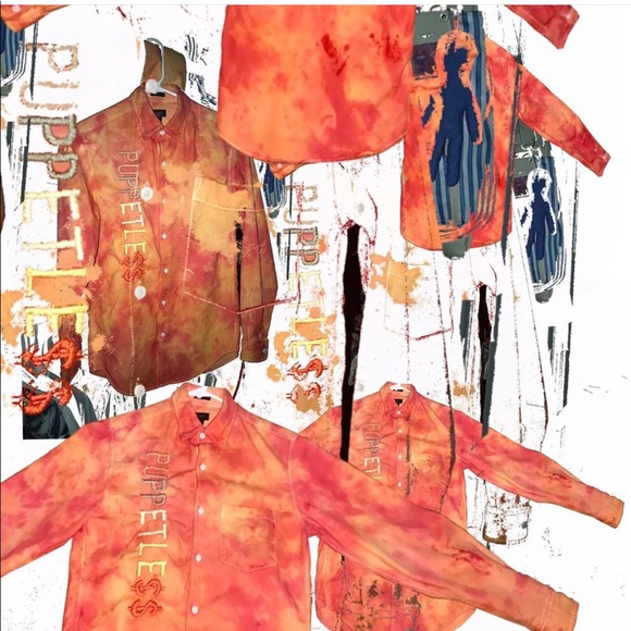 Embroidered and hand dyed Jcrew button up - Picture 5 of 5